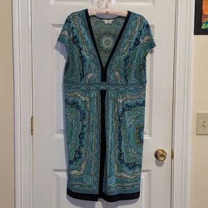 London Times Women's comfortable print dress in 16